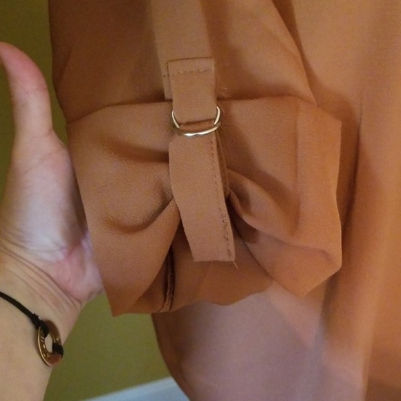 NWOT YMING Brown tunic shirt. - Picture 3 of 4